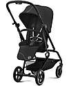 Cybex Passeggino Eezy S Twist+ 2 - Moon Black/Black - Rotazione Fronte Strada/Genitore - dalla Nascita Passeggini Leggeri