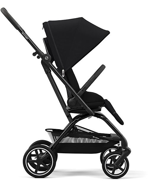 Cybex Passeggino Eezy S Twist+ 2 - Moon Black/Black - Rotazione Fronte Strada/Genitore - dalla Nascita Passeggini Leggeri