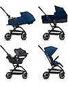 Cybex Passeggino Eezy S Twist+ 2 - Navy Blue - Rotazione Fronte Strada/Genitore Passeggini Leggeri