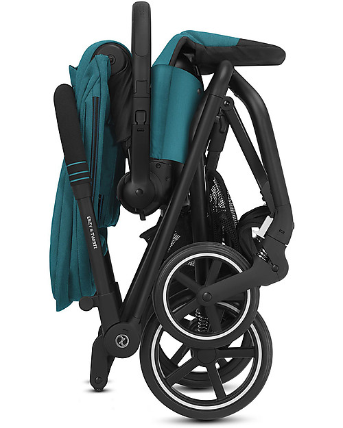 Cybex Passeggino Eezy S Twist+ 2 - River Blue - Rotazione Fronte Strada/Genitore Passeggini Leggeri