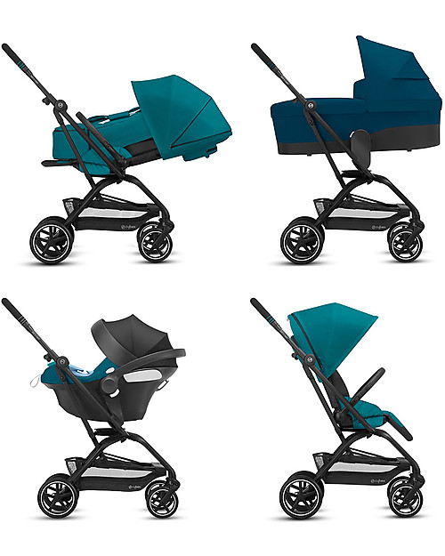 Cybex Passeggino Eezy S Twist+ 2 - River Blue - Rotazione Fronte Strada/Genitore Passeggini Leggeri