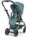 Cybex Passeggino Eezy S Twist + 2 - Stormy Blue - Telaio Nero - Seduta Rotante a 360° Passeggini Leggeri