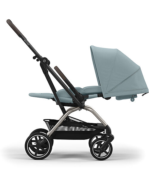 Cybex Passeggino Eezy S Twist + 2 - Stormy Blue - Telaio Taupe - Seduta Rotante a 360° Passeggini Classici