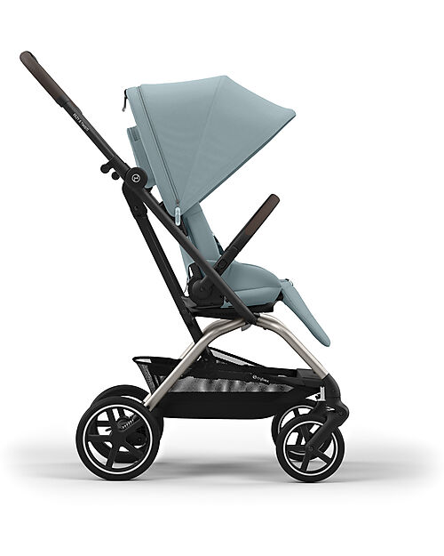 Cybex Passeggino Eezy S Twist + 2 - Stormy Blue - Telaio Taupe - Seduta Rotante a 360° Passeggini Classici