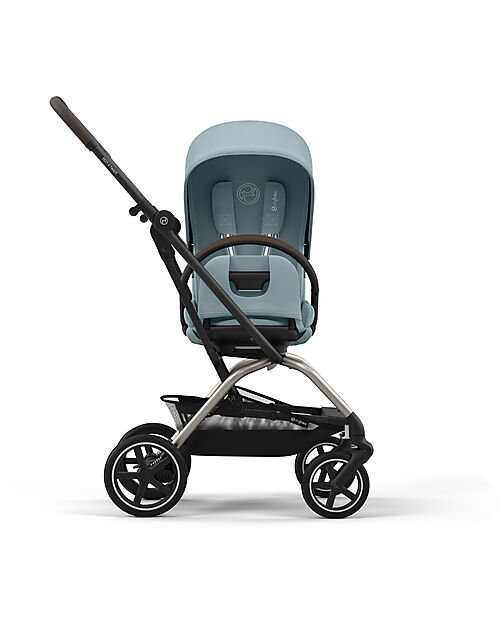 Cybex Passeggino Eezy S Twist + 2 - Stormy Blue - Telaio Taupe - Seduta Rotante a 360° Passeggini Classici