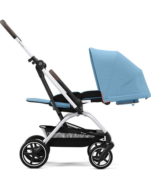 Cybex Passeggino Eezy S Twist+ 2 - Versione Plus - Beach Blue/Turquoise - Rotazione Fronte Strada/Genitore - dalla Nascita Passeggini Leggeri