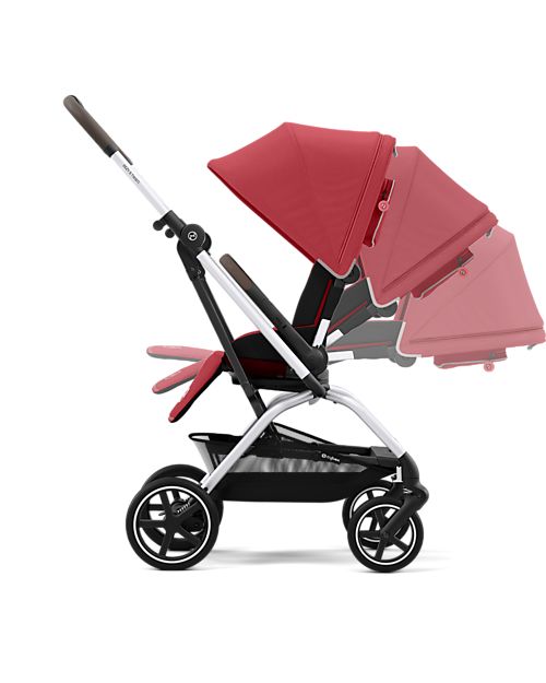 Cybex Passeggino Eezy S Twist+ 2 - Versione Plus - Hibiscus Red/Red - Rotazione Fronte Strada/Genitore - dalla Nascita Passeggini Leggeri