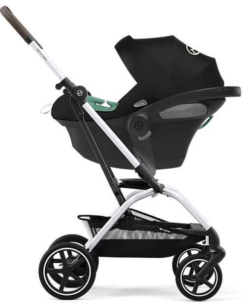 Cybex Passeggino Eezy S Twist+ 2 - Versione Plus - Moon Black/Black - Rotazione Fronte Strada/Genitore - dalla Nascita Passeggini Leggeri