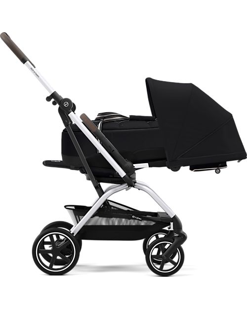 Cybex Passeggino Eezy S Twist+ 2 - Versione Plus - Moon Black/Black - Rotazione Fronte Strada/Genitore - dalla Nascita Passeggini Leggeri