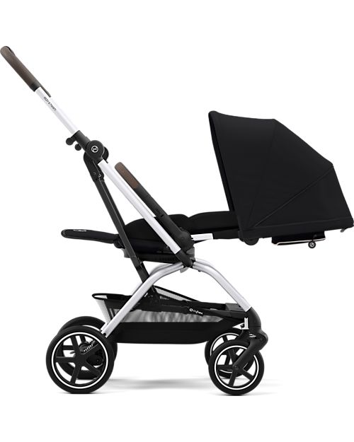 Cybex Passeggino Eezy S Twist+ 2 - Versione Plus - Moon Black/Black - Rotazione Fronte Strada/Genitore - dalla Nascita Passeggini Leggeri