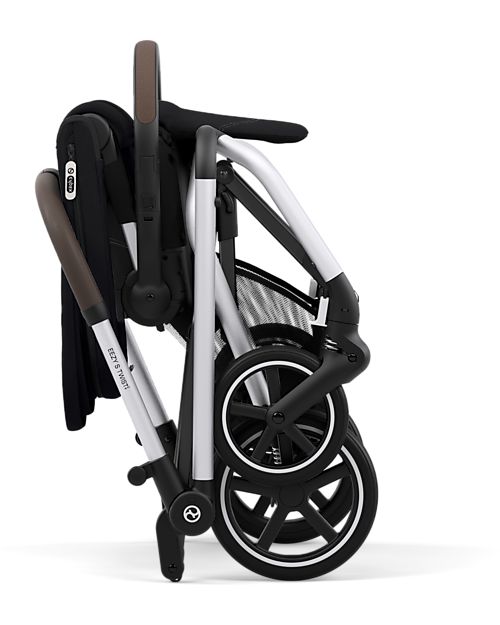 Cybex Passeggino Eezy S Twist+ 2 - Versione Plus - Moon Black/Black - Rotazione Fronte Strada/Genitore - dalla Nascita Passeggini Leggeri