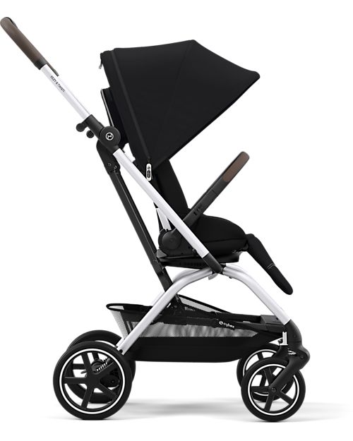 Cybex Passeggino Eezy S Twist+ 2 - Versione Plus - Moon Black/Black - Rotazione Fronte Strada/Genitore - dalla Nascita Passeggini Leggeri