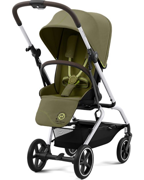 Cybex Passeggino Eezy S Twist+ 2 - Versione Plus - Nature Green/Green - Rotazione Fronte Strada/Genitore - dalla Nascita Passeggini Leggeri