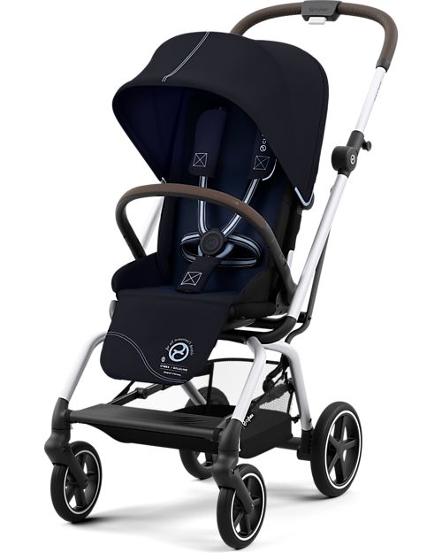 Cybex Passeggino Eezy S Twist+ 2 - Versione Plus - Ocean Blue/Navy Blue - Rotazione Fronte Strada/Genitore - dalla Nascita Passeggini Leggeri