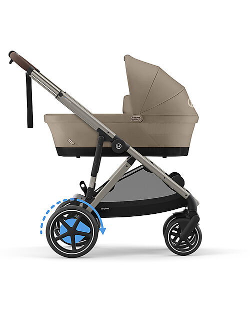 Cybex Passeggino Elettrico E-Gazelle S - Almond Beige - dalla Nascita ai 4 Anni - Multifunzionale Passeggini Gemellari