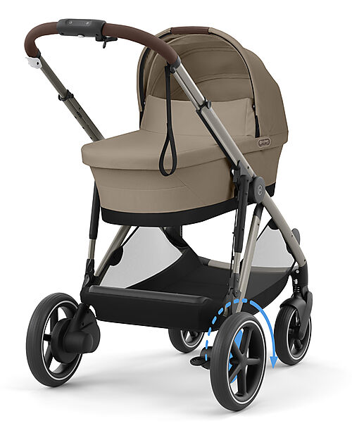Cybex Passeggino Elettrico E-Gazelle S - Almond Beige - dalla Nascita ai 4 Anni - Multifunzionale Passeggini Gemellari