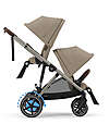 Cybex Passeggino Elettrico E-Gazelle S - Almond Beige - dalla Nascita ai 4 Anni - Multifunzionale Passeggini Gemellari
