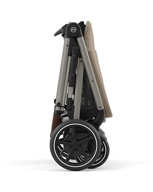 Cybex Passeggino Elettrico E-Gazelle S - Almond Beige - dalla Nascita ai 4 Anni - Multifunzionale Passeggini Gemellari