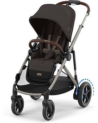 Cybex Passeggino Elettrico E-Gazelle S - Chocolate Brown - dalla Nascita ai 4 Anni - Multifunzionale Passeggini Gemellari