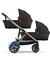 Cybex Passeggino Elettrico E-Gazelle S - Chocolate Brown - dalla Nascita ai 4 Anni - Multifunzionale Passeggini Gemellari