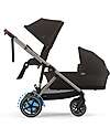 Cybex Passeggino Elettrico E-Gazelle S - Chocolate Brown - dalla Nascita ai 4 Anni - Multifunzionale Passeggini Gemellari