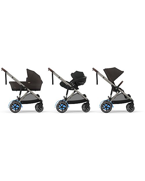 Cybex Passeggino Elettrico E-Gazelle S - Chocolate Brown - dalla Nascita ai 4 Anni - Multifunzionale Passeggini Gemellari