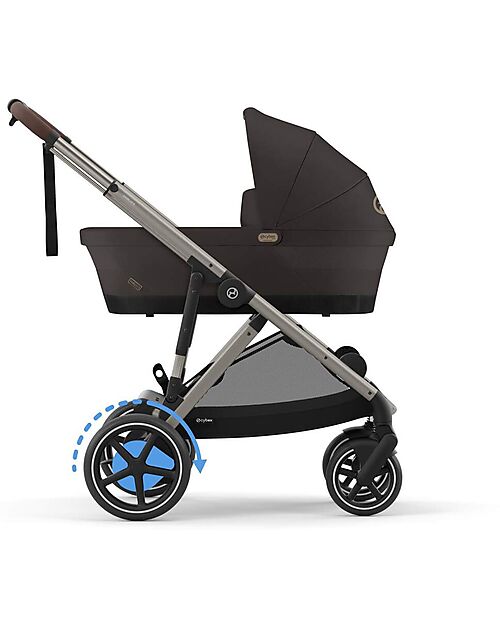 Cybex Passeggino Elettrico E-Gazelle S - Chocolate Brown - dalla Nascita ai 4 Anni - Multifunzionale Passeggini Gemellari