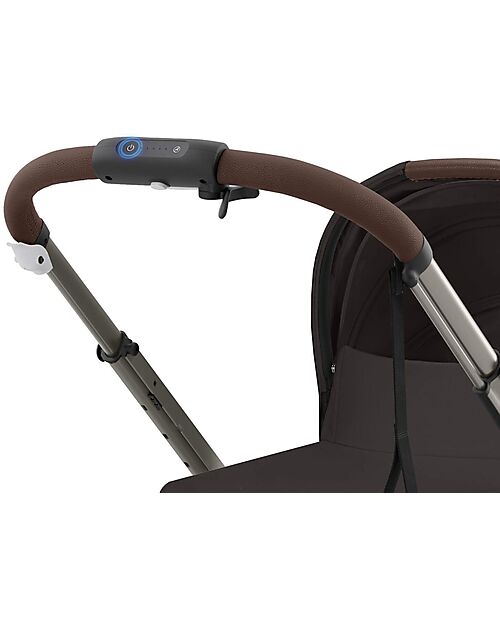 Cybex Passeggino Elettrico E-Gazelle S - Chocolate Brown - dalla Nascita ai 4 Anni - Multifunzionale Passeggini Gemellari