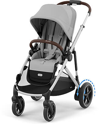 Cybex Passeggino Elettrico E-Gazelle S - Mid Grey - dalla Nascita ai 4 Anni - Multifunzionale Passeggini Gemellari