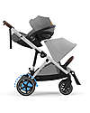 Cybex Passeggino Elettrico E-Gazelle S - Mid Grey - dalla Nascita ai 4 Anni - Multifunzionale Passeggini Gemellari