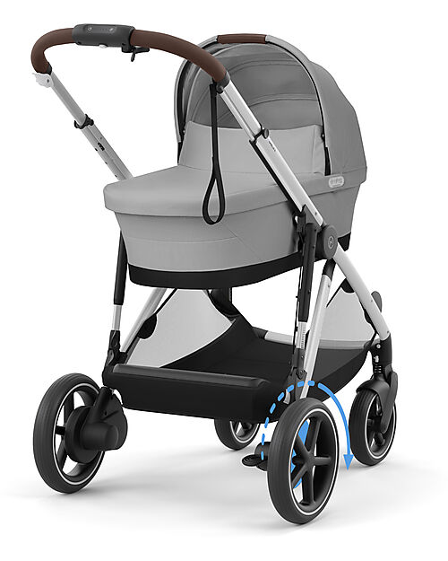 Cybex Passeggino Elettrico E-Gazelle S - Mid Grey - dalla Nascita ai 4 Anni - Multifunzionale Passeggini Gemellari