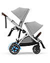 Cybex Passeggino Elettrico E-Gazelle S - Mid Grey - dalla Nascita ai 4 Anni - Multifunzionale Passeggini Gemellari