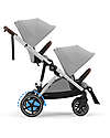 Cybex Passeggino Elettrico E-Gazelle S - Mid Grey - dalla Nascita ai 4 Anni - Multifunzionale Passeggini Gemellari