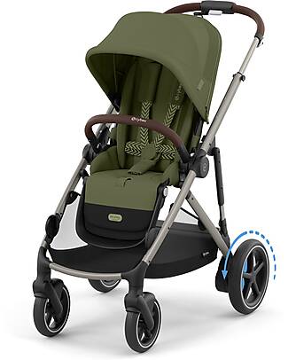 Cybex Passeggino Elettrico E-Gazelle S - Moss Green/Khaki - dalla Nascita ai 4 Anni - Multifunzionale Passeggini Gemellari