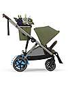 Cybex Passeggino Elettrico E-Gazelle S - Moss Green/Khaki - dalla Nascita ai 4 Anni - Multifunzionale Passeggini Gemellari