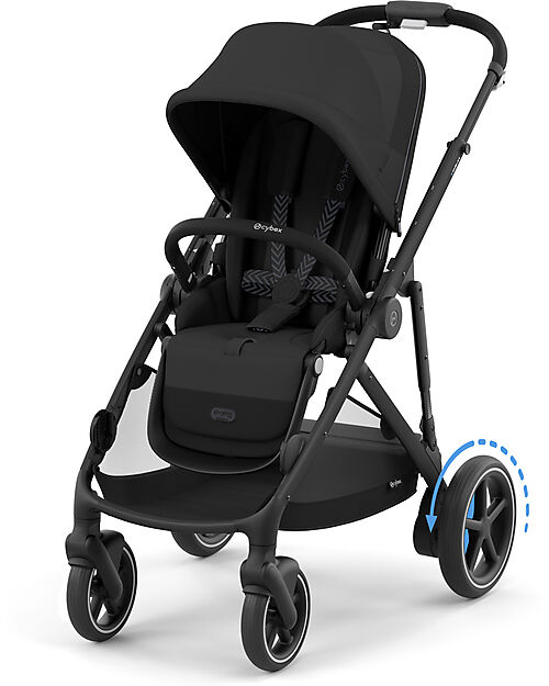 Cybex Passeggino Elettrico E-Gazelle S - Nero - dalla Nascita ai 4 Anni - Multifunzionale Passeggini Gemellari