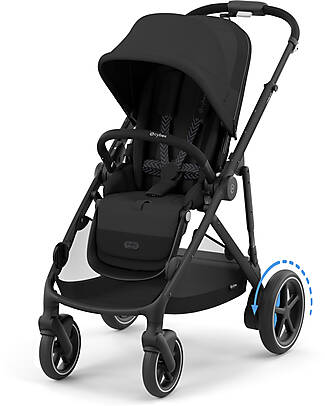 Cybex Passeggino Elettrico E-Gazelle S - Nero - dalla Nascita ai 4 Anni - Multifunzionale Passeggini Gemellari