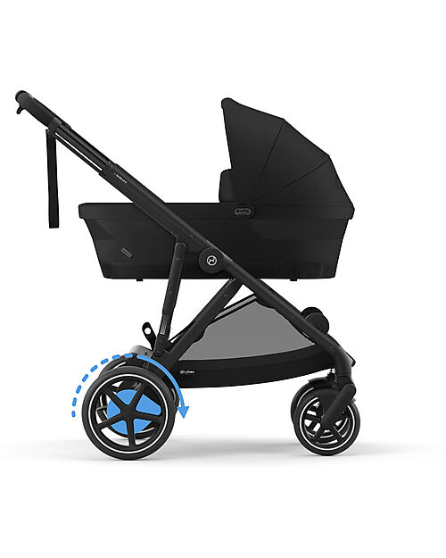 Cybex Passeggino Elettrico E-Gazelle S - Nero - dalla Nascita ai 4 Anni - Multifunzionale Passeggini Gemellari