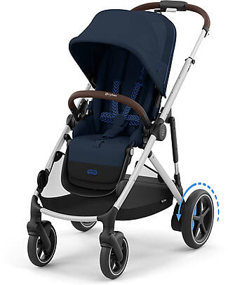 Cybex Passeggino Elettrico E-Gazelle S - Ocean Blue/Navy Blue - dalla Nascita ai 4 Anni - Multifunzionale Passeggini Gemellari