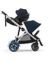 Cybex Passeggino Elettrico E-Gazelle S - Ocean Blue/Navy Blue - dalla Nascita ai 4 Anni - Multifunzionale Passeggini Gemellari
