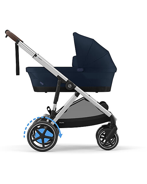 Cybex Passeggino Elettrico E-Gazelle S - Ocean Blue/Navy Blue - dalla Nascita ai 4 Anni - Multifunzionale Passeggini Gemellari