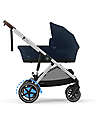 Cybex Passeggino Elettrico E-Gazelle S - Ocean Blue/Navy Blue - dalla Nascita ai 4 Anni - Multifunzionale Passeggini Gemellari
