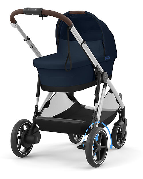 Cybex Passeggino Elettrico E-Gazelle S - Ocean Blue/Navy Blue - dalla Nascita ai 4 Anni - Multifunzionale Passeggini Gemellari