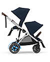 Cybex Passeggino Elettrico E-Gazelle S - Ocean Blue/Navy Blue - dalla Nascita ai 4 Anni - Multifunzionale Passeggini Gemellari