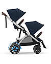 Cybex Passeggino Elettrico E-Gazelle S - Ocean Blue/Navy Blue - dalla Nascita ai 4 Anni - Multifunzionale Passeggini Gemellari