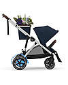 Cybex Passeggino Elettrico E-Gazelle S - Ocean Blue/Navy Blue - dalla Nascita ai 4 Anni - Multifunzionale Passeggini Gemellari