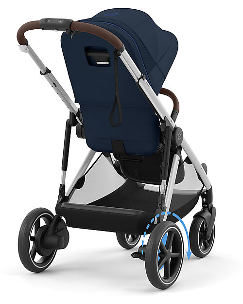 Cybex Passeggino Elettrico E-Gazelle S - Ocean Blue/Navy Blue - dalla Nascita ai 4 Anni - Multifunzionale Passeggini Gemellari