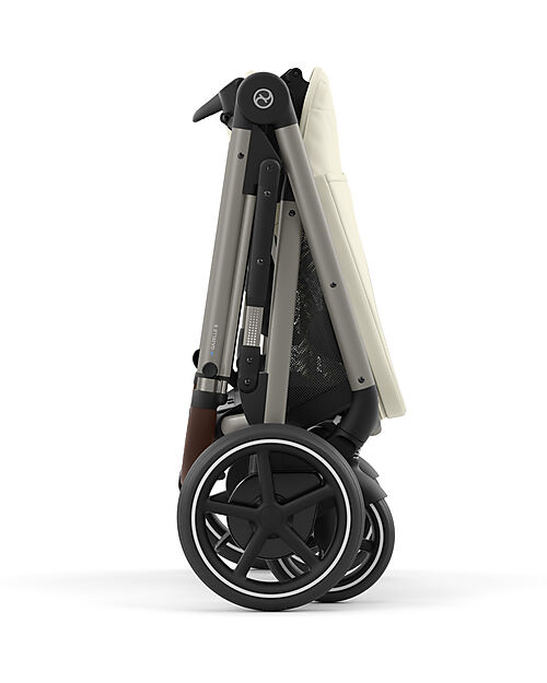 Cybex Passeggino Elettrico E-Gazelle S - Seashell Beige/Light Beige - dalla Nascita ai 4 Anni - Multifunzionale Passeggini Gemellari