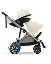 Cybex Passeggino Elettrico E-Gazelle S - Seashell Beige/Light Beige - dalla Nascita ai 4 Anni - Multifunzionale Passeggini Gemellari