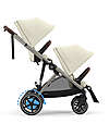Cybex Passeggino Elettrico E-Gazelle S - Seashell Beige/Light Beige - dalla Nascita ai 4 Anni - Multifunzionale Passeggini Gemellari